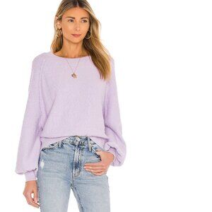 FREE PEOPLE Found My Friend Lilac Pullover Sweater Top L